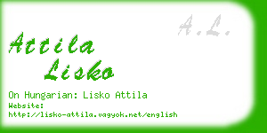 attila lisko business card